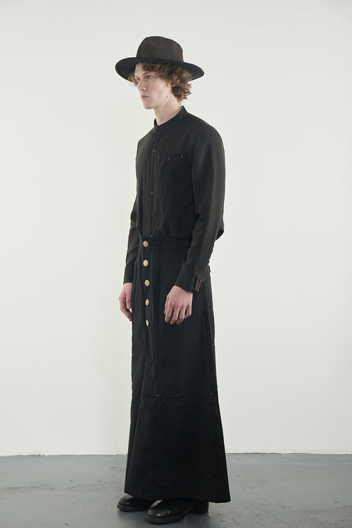 Cross-Seamed Wide Trousers