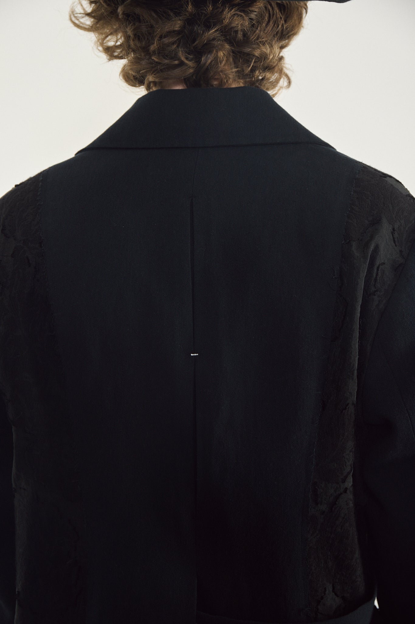 Belted Blade-cut Collar Coat