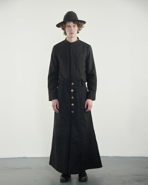 Cross-Seamed Wide Trousers